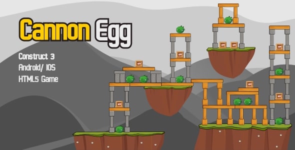 [Download] Cannon Egg – HTML5 Game (Construct 3) 