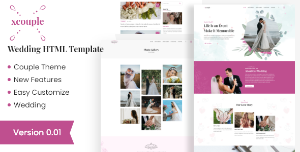 [Download] Xcouple – Wedding HTML Template 