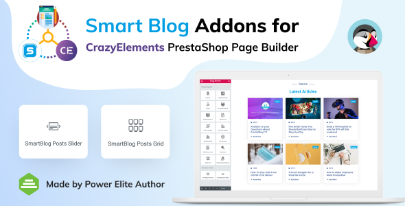 Nulled Smart Blog Addons for Crazy Elements PrestaShop Page Builder free download