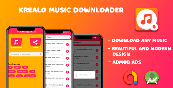 [Download] Krealo Music Downloader 2021 – Android Source Code 