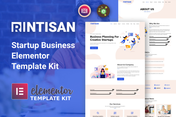 [Download] Rintisan – Startup Business Elementor Template Kit 
