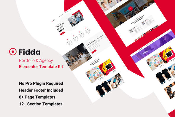 [Download] Fidda – Portfolio & Agency Elementor Template Kit 