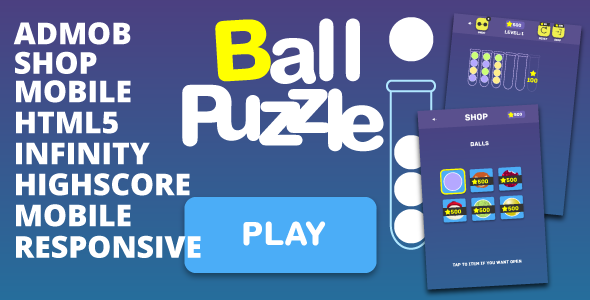 [Download] Ball Puzzle – HTML5, mobile, AdMob, shop, c3p, touch/mouse 