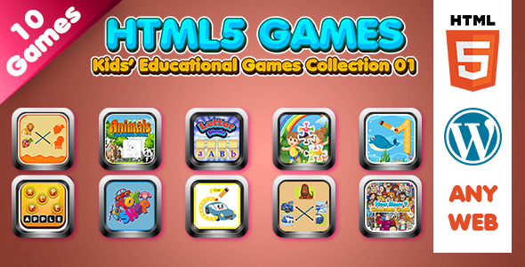 [Download] Kids Educational Games Collection 01 (HTML5) 10 Games 