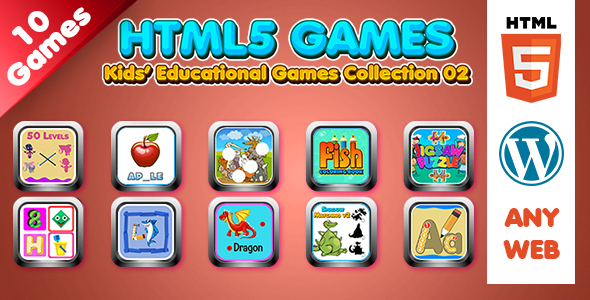 [Download] Kids Educational Games Collection 02 (HTML5) 10 Games 