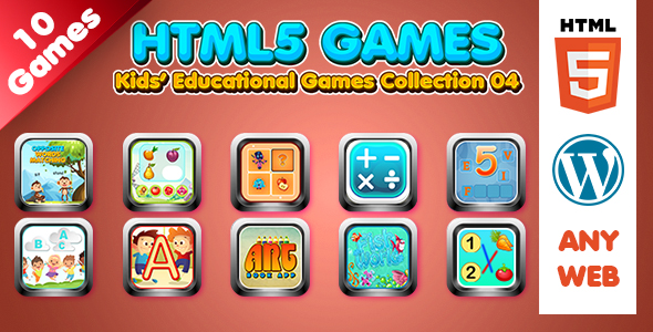 [Download] Kids Educational Games Collection 04 (HTML5) 10 Games 