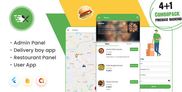 [Download] MightyFood: Online Food Ordering App with Firebase Backend, Admin/Restaurant Panel, Delivery boy app 