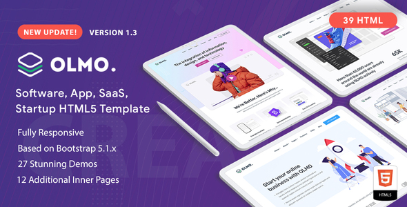 Nulled OLMO – Software & SaaS HTML5 Template free download