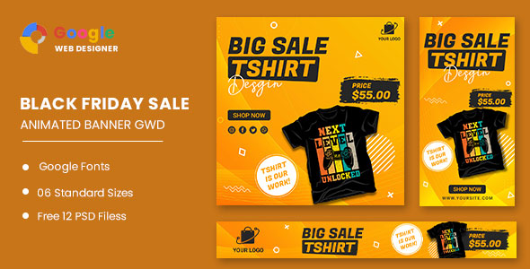 [Download] Big Sale Tshirt HTML5 Banner Ads GWD 