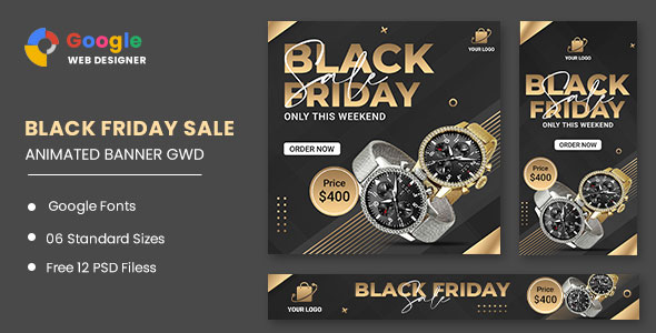 [Download] Black Friday Sale Watch HTML5 Banner Ads GWD 