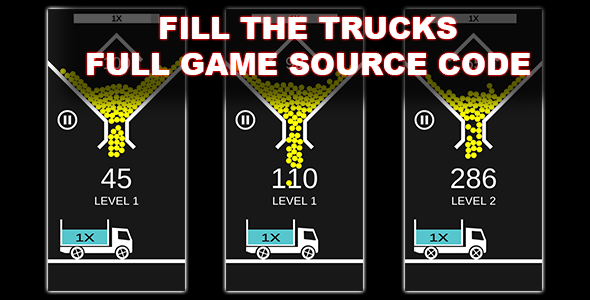 [Download] Fill The Trucks (Unity Source Code) – 100 Balls – Endless Hypercasual Game 