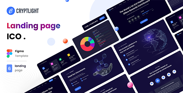 [Download] Cryptlight – ICO Landing Page Figma Template 