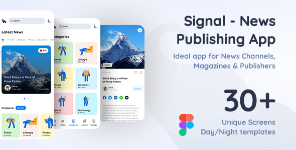 [Download] Signal | News Publishing App Figma Template 