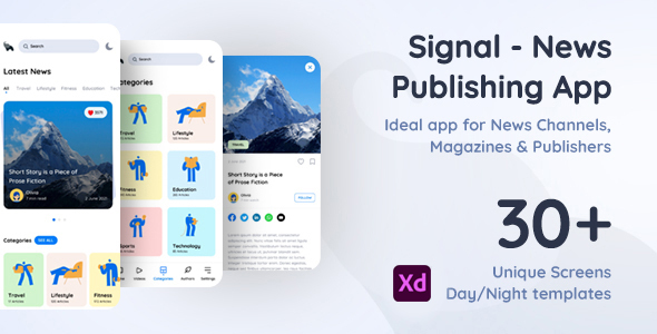 [Download] Signal | News Publishing App Xd Template 