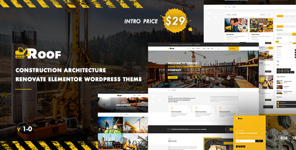 [Download] TheRoof – Construction And Architecture WordPress Theme 