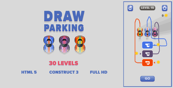 [Download] Draw Parking – HTML5 Game (Construct3) 