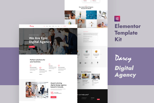 [Download] Darcy – Creative Agency Elementor Template Kit 