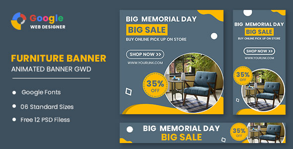 [Download] Furniture Model Google Adwords HTML5 Banner Ads GWD 