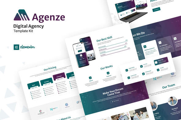 [Download] Agenze – The Digital Agency Elementor Template Kit 