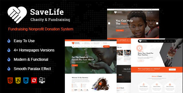 [Download] Savelife | Charity & Donation HTML Template 