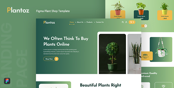 [Download] Plantoz — Plant Shop Figma Template 