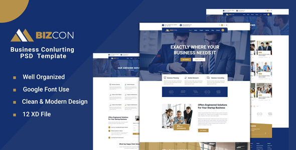 [Download] Bizcon – Business Consulting XD Template 