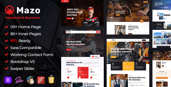 [Download] Mazo – Industry & Factory Bootstrap 5 HTML Template + RTL 
