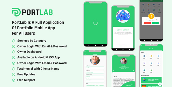[Download] PortLab – Portfolio Mobile App 