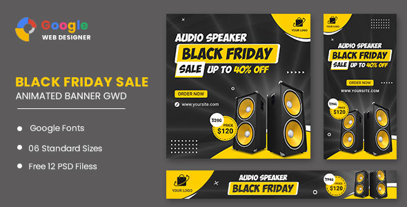 [Download] Black Friday Sale Audio HTML5 Banner Ads GWD 