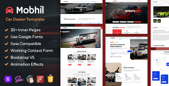Nulled Mobhil – Car Dealer Bootstrap 5 HTML Template free download