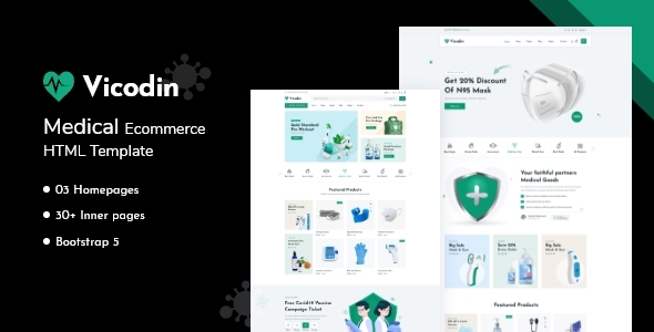 [Download] Vicodin – Medical eCommerce HTML Template 