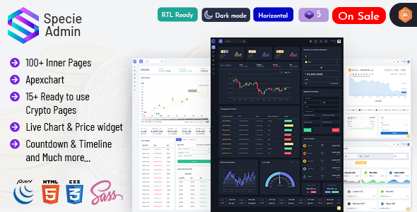 [Download] Specie – Cryptocurrency Admin Dashboard Template Bitcoin ICO Cards 