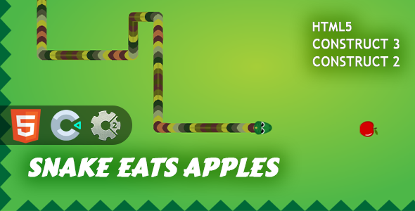 [Download] Snake Eats Apples HTML5 Construct 2/3 Game 