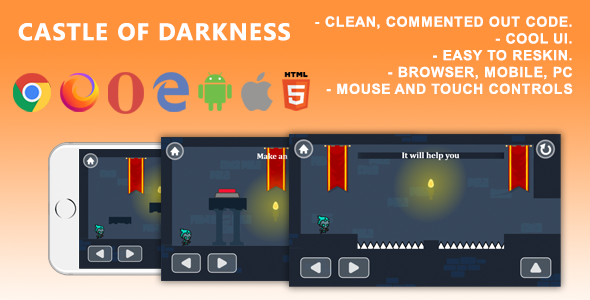 [Download] Castle Of Darkness. Mobile, Html5 Game .c3p (Construct 3) 