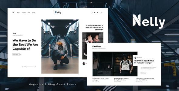 [Download] Nelly – Blog and Magazine Ghost Theme 