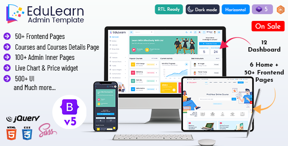 [Download] Edulearn – Education Learning Management System Admin Template 
