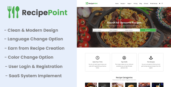 [Download] RecipePoint – SaaS Multi Vendor Recipe Platform 