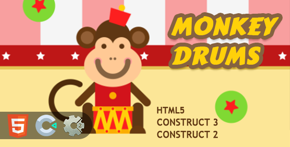 [Download] Monkey Drums HTML5 Construct 2/3 