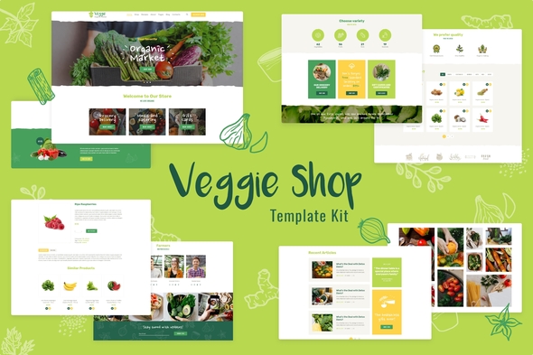 [Download] Veggie | Organic Food & Eco Online Store Products Template Kit 