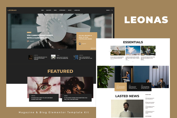 [Download] Leonas – Blog & Magazine Elementor Template Kit 