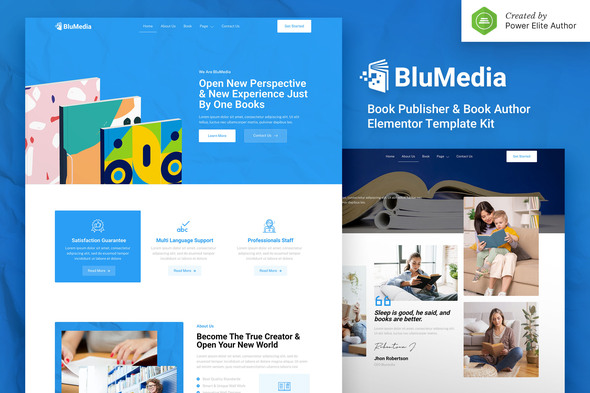 [Download] BluMedia – Book Publisher & Book Author Elementor Template Kit 