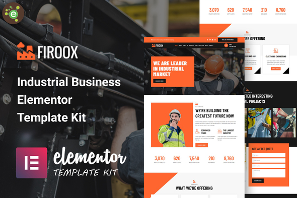 [Download] Firoox – Industrial Business Elementor Template Kit 