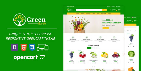 [Download] Green Earth Organic Responsive Opencart Theme 