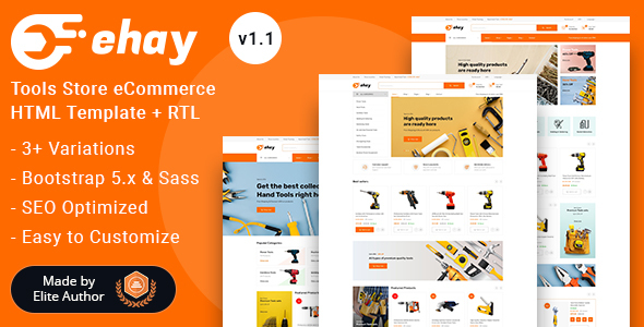 [Download] Ehay – Tools Store eCommerce HTML Template 