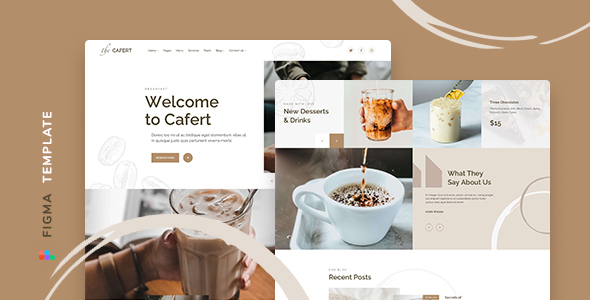 [Download] Cafert – Cafe Template for Figma 