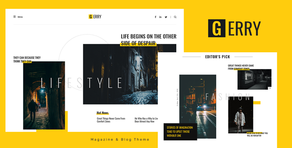 [Download] Gerry – Blog and Magazine Ghost Theme 