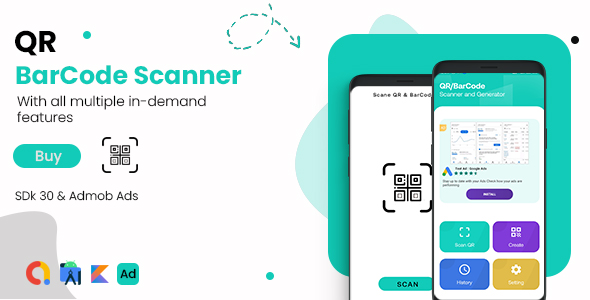 [Download] QR Scanner & Generater+ BarCode Scanner – Android App with – Admob Ads 