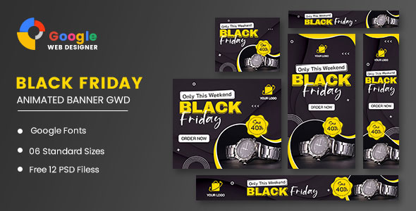 [Download] Black Friday Sale Watch HTML5 Banner Ads GWD 
