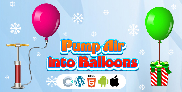 [Download] Pump Air into Balloon Game (Construct 3 | C3P | HTML5) Christmas Game 