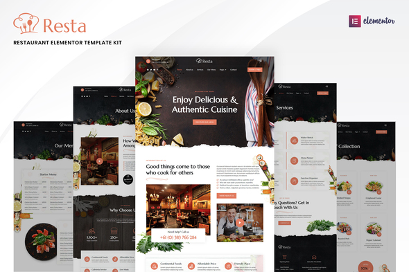 [Download] Resta – Restaurant Elementor Template Kit 